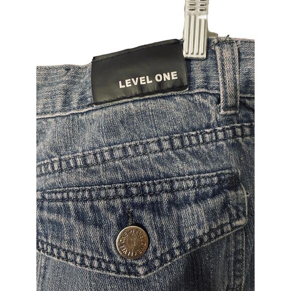 Level One Blue Relaxed Straight Leg Denim Jeans Men Sz 40x32 - Picture 13 of 14